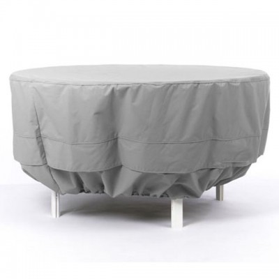 Grey Waterproof Round Dining Patio Table Cover