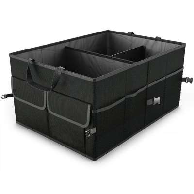 High Quality Polyester Collapsible Auto Car Trunk Organizer with 3 Compartments