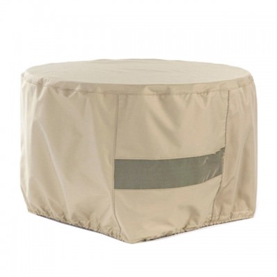 Polyester Khaki Round Fire Pit Cover