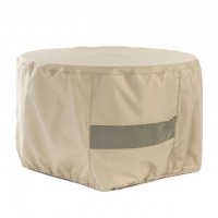 Polyester Khaki Round Fire Pit Cover